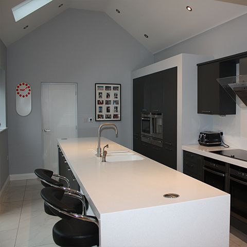 Cramped kitchen converted into luxurious and practical living space