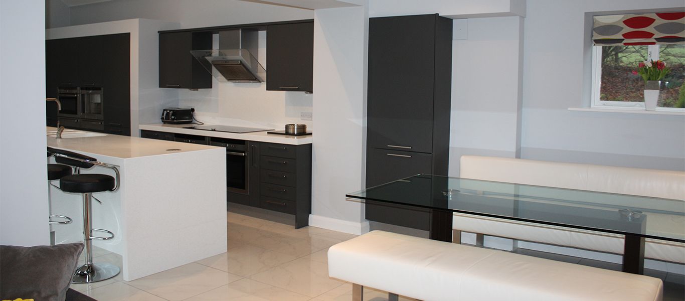 Cramped kitchen converted into luxurious and practical living space