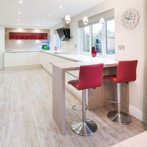 modern open plan kitchen finished kitchen