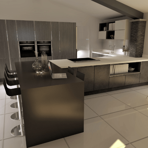 grey modern kitchen
